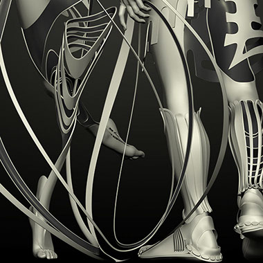 "A Play of Chess" - a graphic sculpture by Ingrid Magalinska